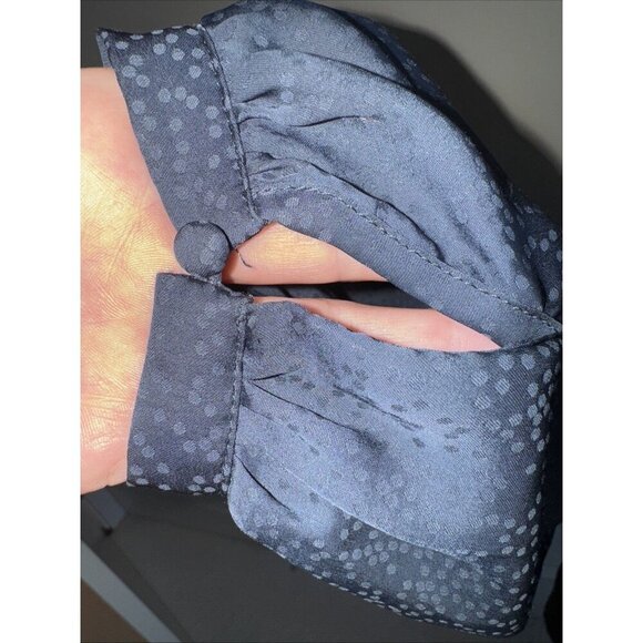 Gentle Fawn Navy Blue V-neckline Ruffle‎ Detail Mini Dress Long Sleeve Size S - Picture 9 of 12